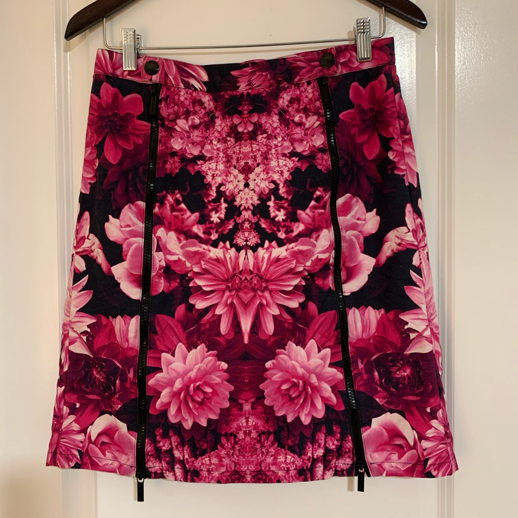 Michael Kors Kew Garden Pink Flower Skirt